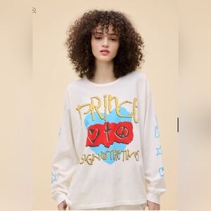 Daydreamer Prince Sign Of The Times 1987 Long Sleeve Vintage White S Oversized